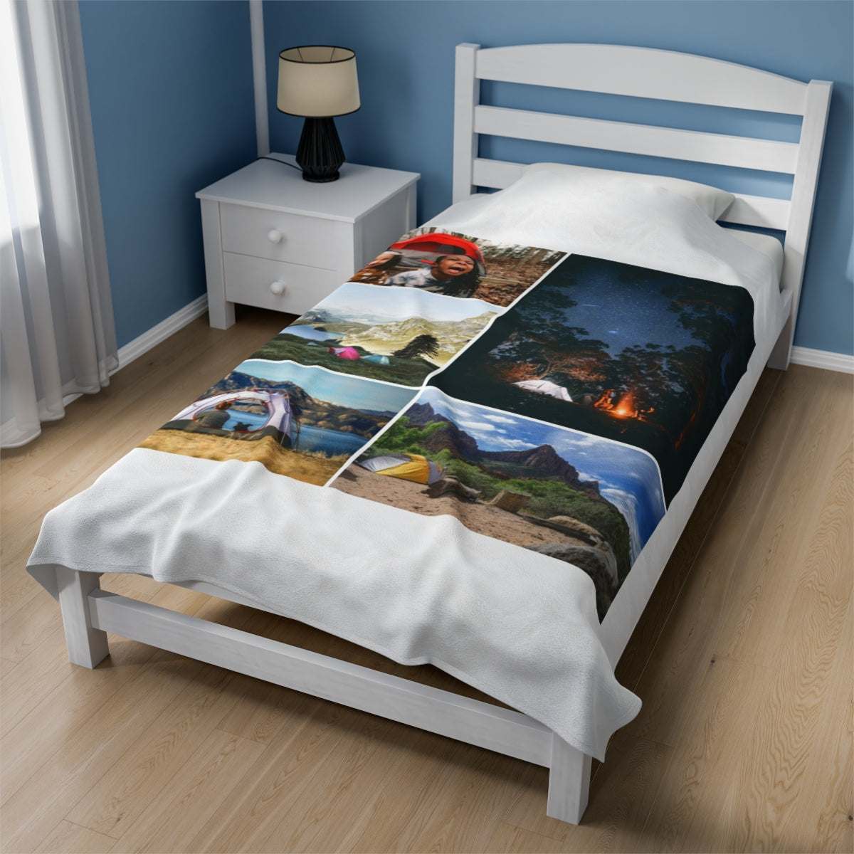 Custom Tent Camping Photo Blanket