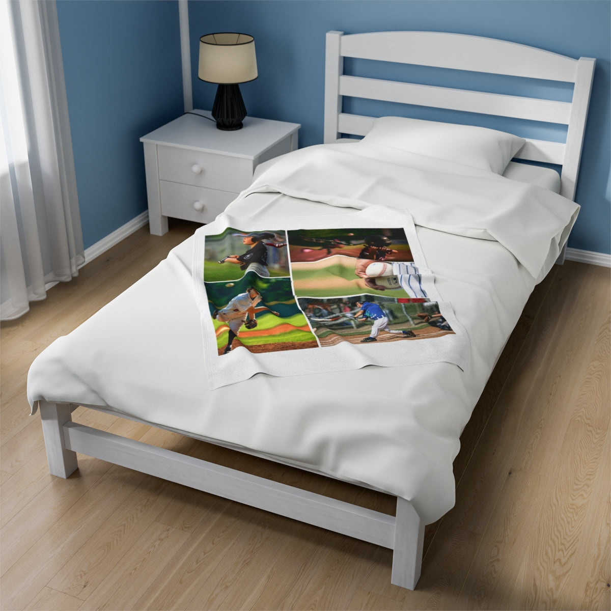 Personalized Baseball Photo Blanket
