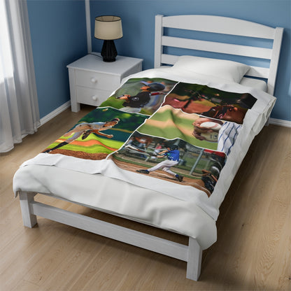 Personalized Baseball Photo Blanket