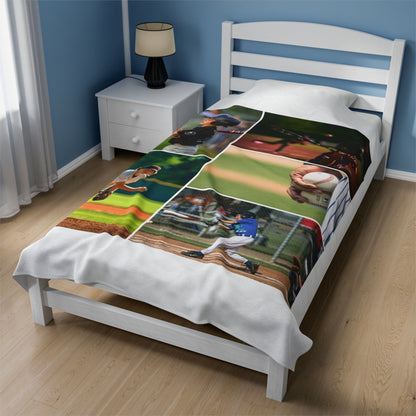 Personalized Baseball Photo Blanket