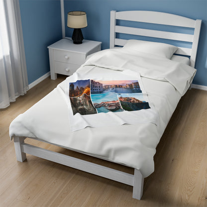 Personalized City Travel Photo Blanket
