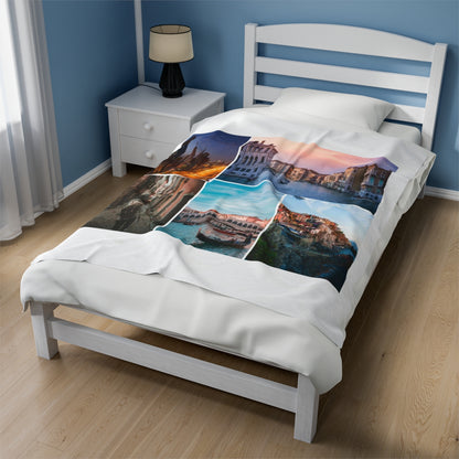 Personalized City Travel Photo Blanket