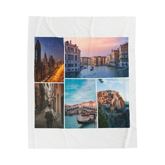 Personalized City Travel Photo Blanket