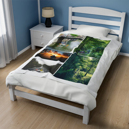 Personalized Kayaking Photo Blanket