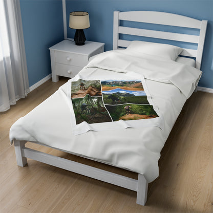 Personalized Mountain Biking Photo Blanket