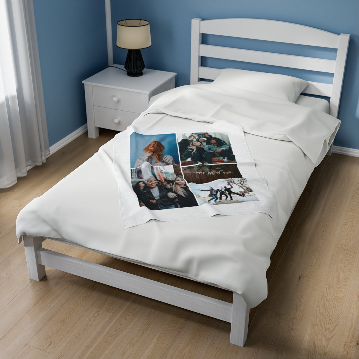 Personalized New Years Photo Blanket
