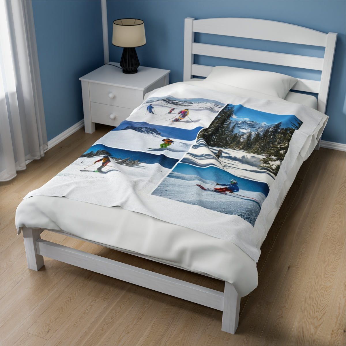 Personalized Skiing Photo Blanket