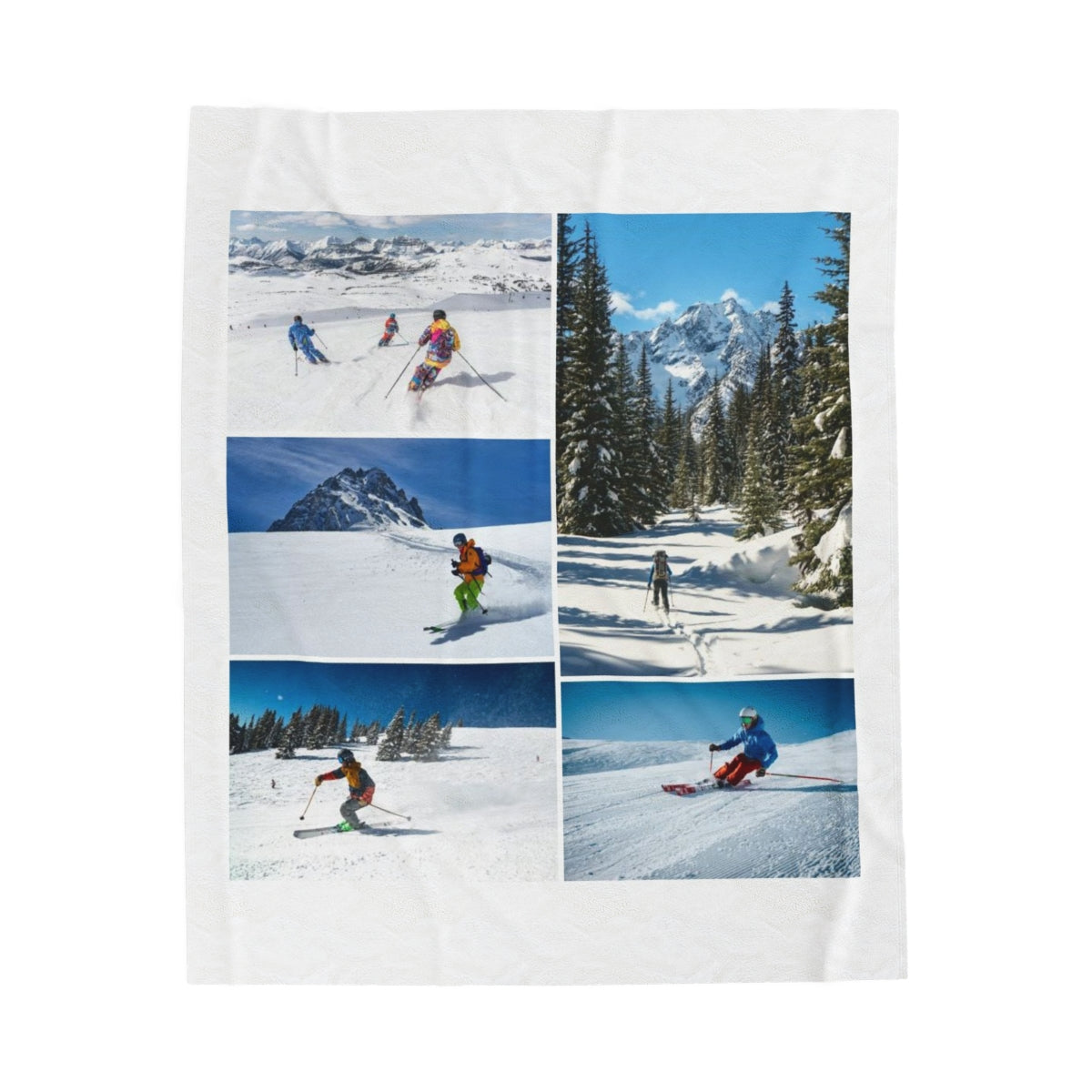 Personalized Skiing Photo Blanket