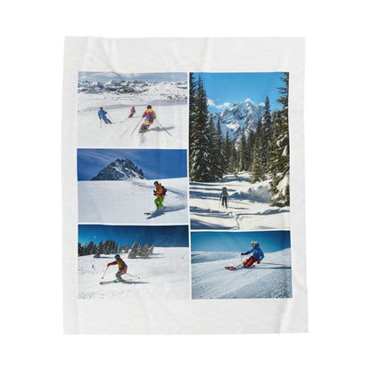 Personalized Skiing Photo Blanket