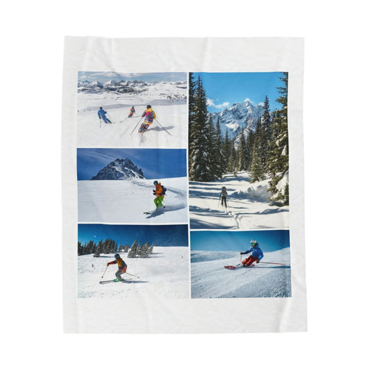 Personalized Skiing Photo Blanket
