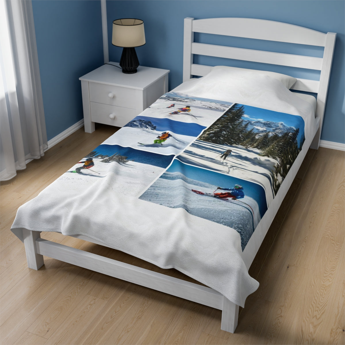 Personalized Skiing Photo Blanket