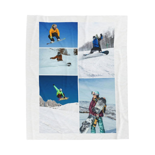 Custom Snowboarding Photo Blanket