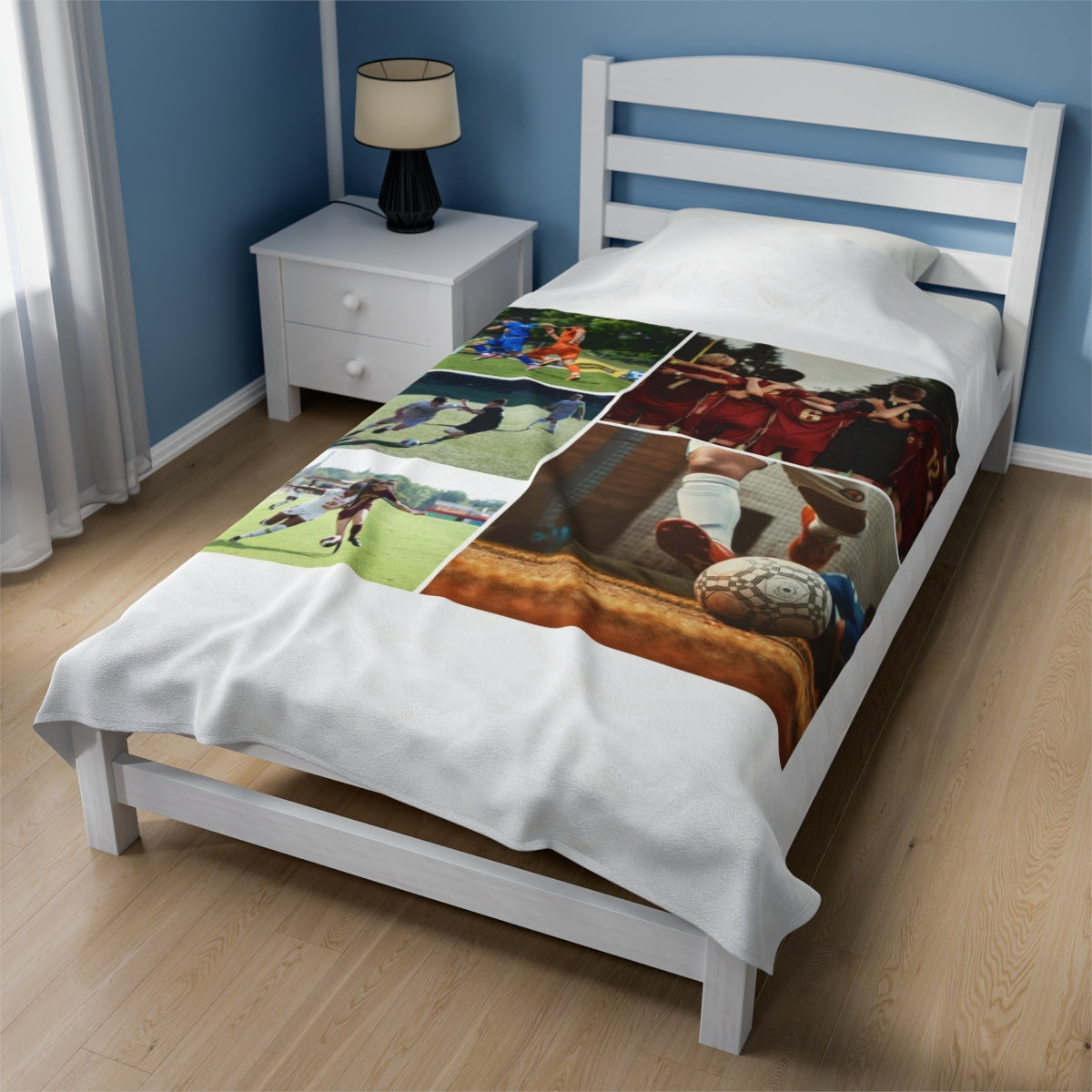 Custom Soccer Photo Blanket