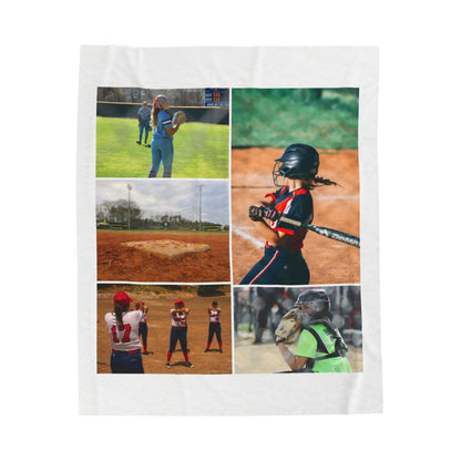 Personalized Softball Photo Blanket