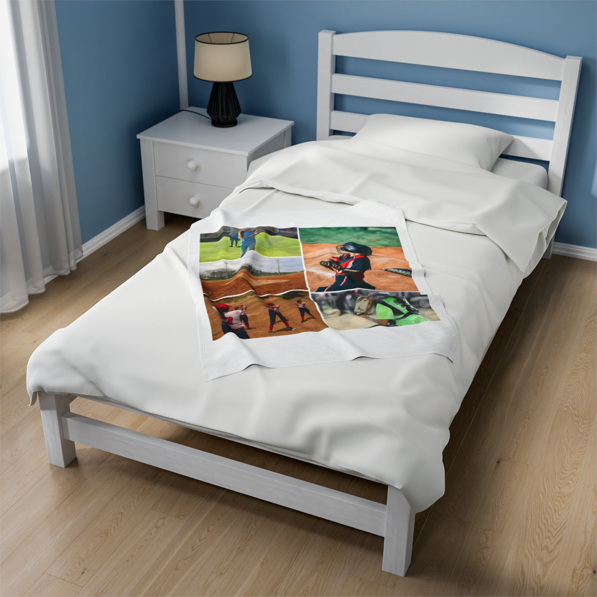 Personalized Softball Photo Blanket