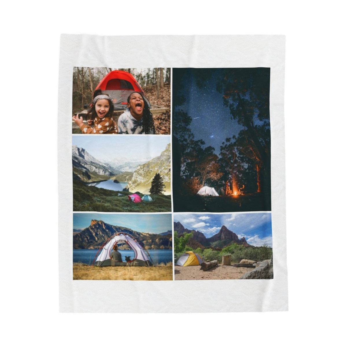 Custom Tent Camping Photo Blanket