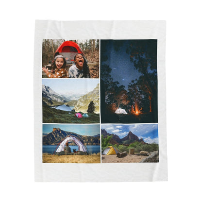Custom Tent Camping Photo Blanket