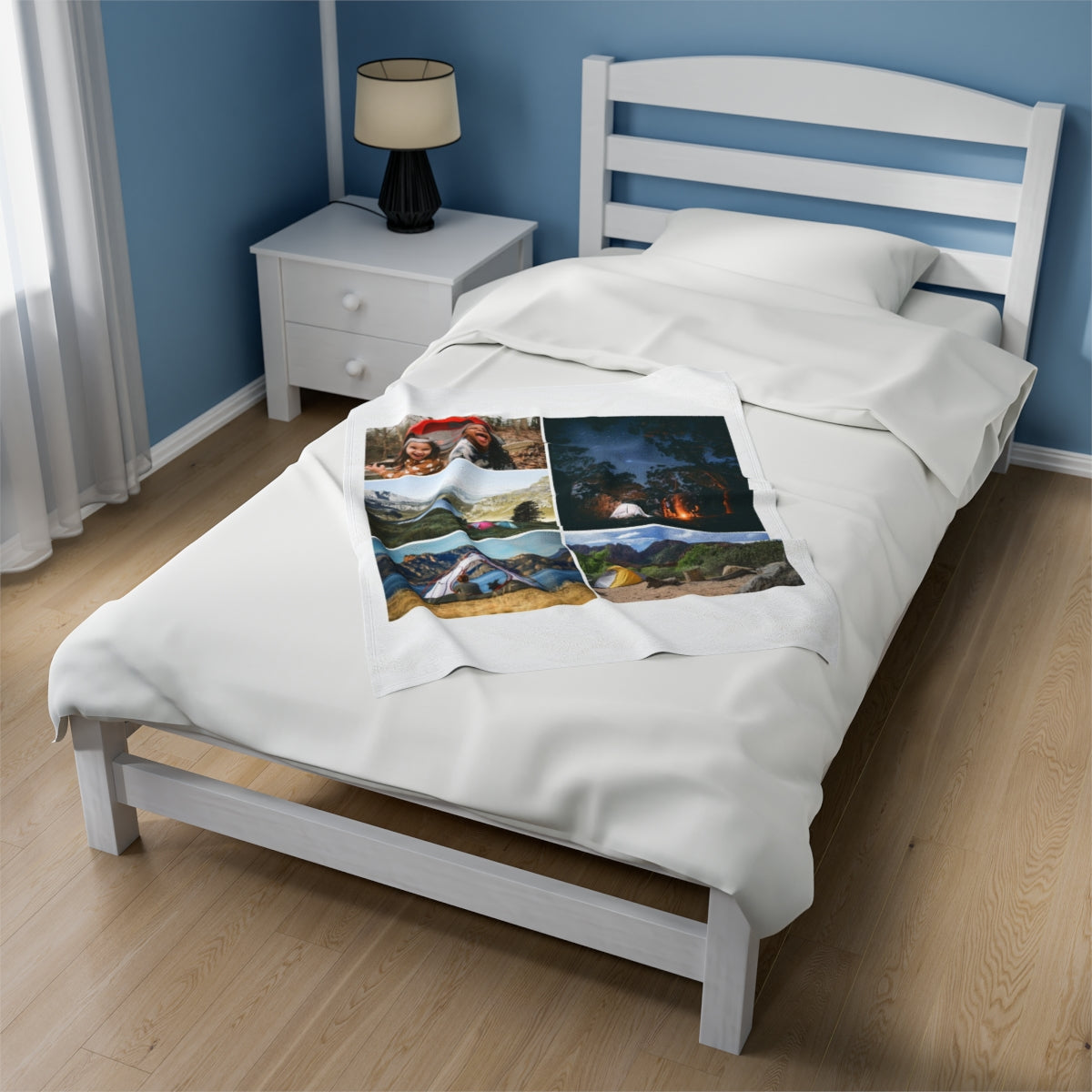 Custom Tent Camping Photo Blanket