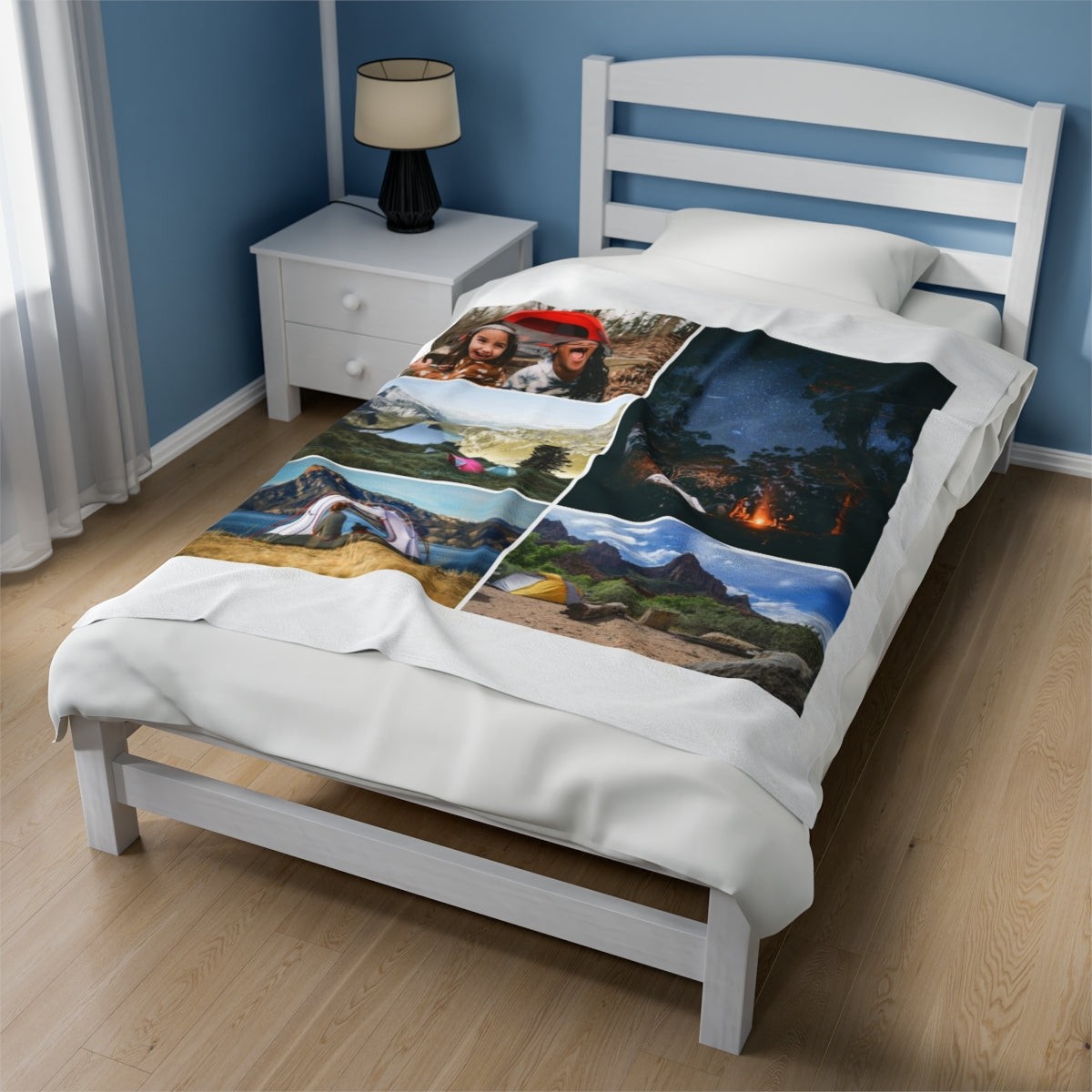 Custom Tent Camping Photo Blanket