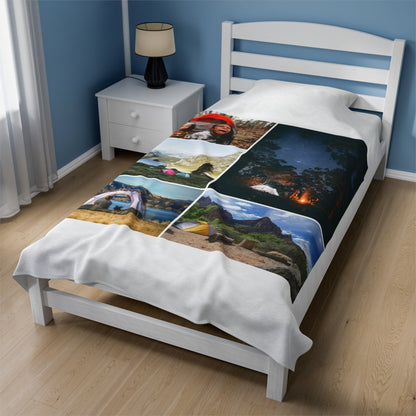 Custom Tent Camping Photo Blanket