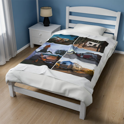 Custom Trailer Camping Photo Blanket