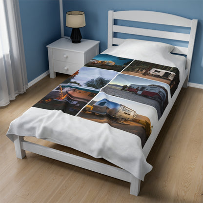Custom Trailer Camping Photo Blanket